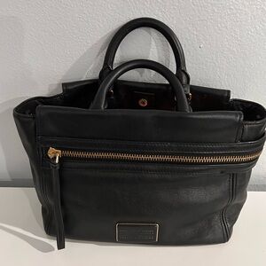 Marc By Marc Jacobs Black Leather Bag with Gold Details